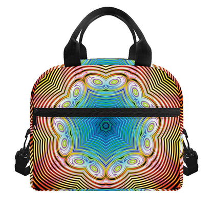 Psychedelic Kaleidoscope Print Insulated Lunch Bag