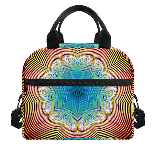 Psychedelic Kaleidoscope Print Insulated Lunch Bag