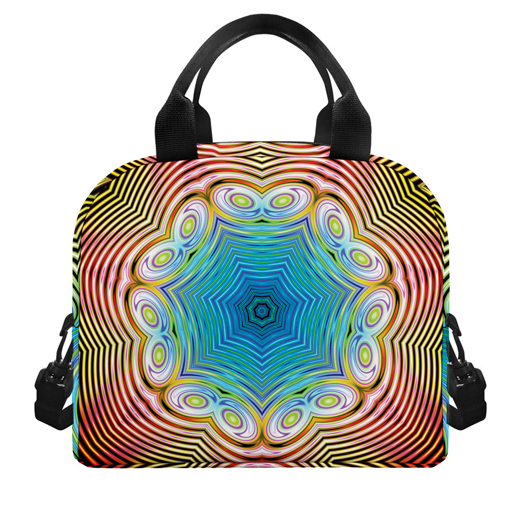 Psychedelic Kaleidoscope Print Insulated Lunch Bag
