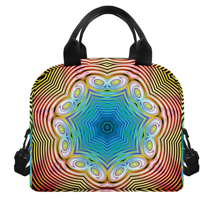 Psychedelic Kaleidoscope Print Insulated Lunch Bag