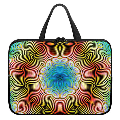 Psychedelic Kaleidoscope Print Laptop Sleeve With Handle