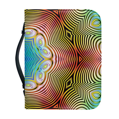 Psychedelic Kaleidoscope Print Leather Bible Cover