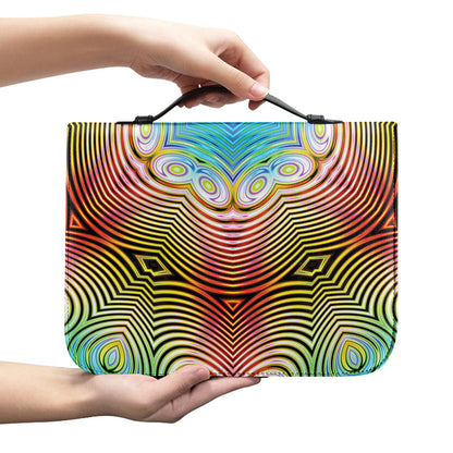 Psychedelic Kaleidoscope Print Leather Bible Cover