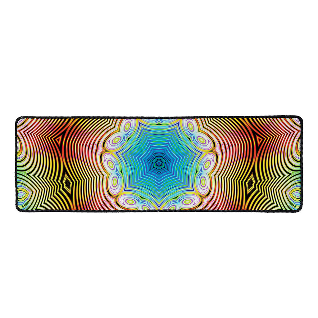 Psychedelic Kaleidoscope Print Long Kitchen Mat