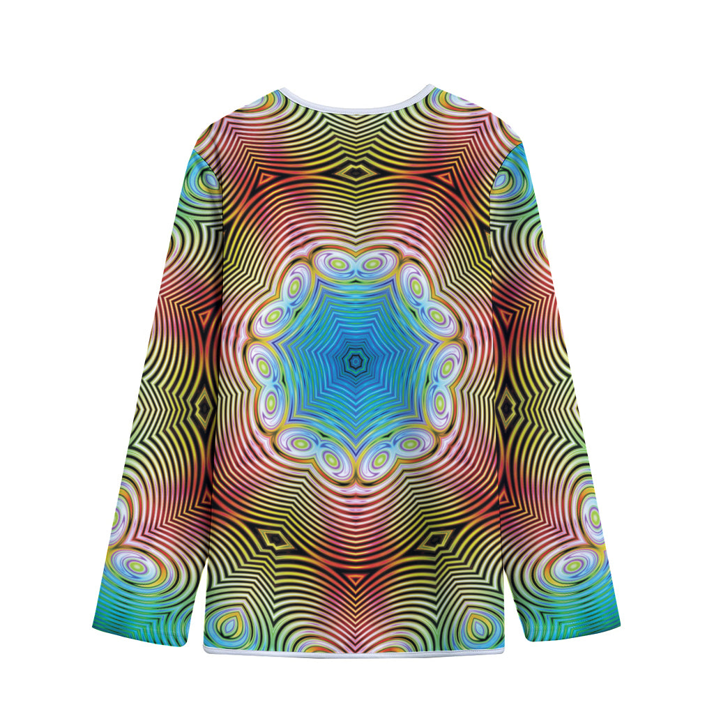 Psychedelic Kaleidoscope Print Long Sleeve Short Coat