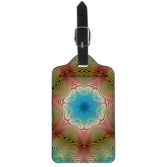 Psychedelic Kaleidoscope Print Luggage Tag