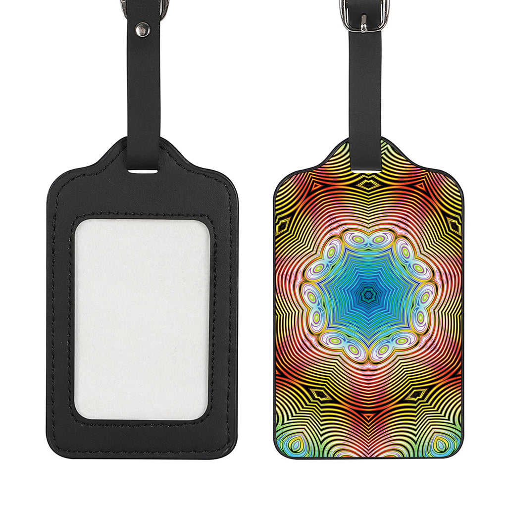 Psychedelic Kaleidoscope Print Luggage Tag