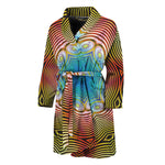 Psychedelic Kaleidoscope Print Men's Bathrobe