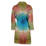 Psychedelic Kaleidoscope Print Men's Bathrobe