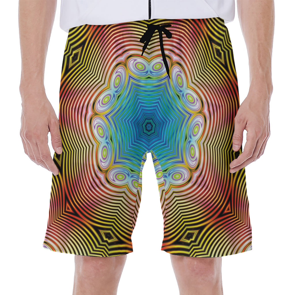 Psychedelic Kaleidoscope Print Men's Beach Shorts