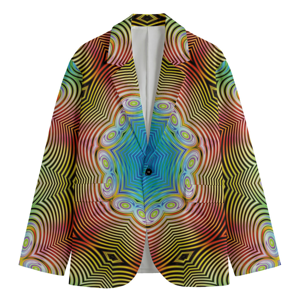 Psychedelic Kaleidoscope Print Men's Blazer
