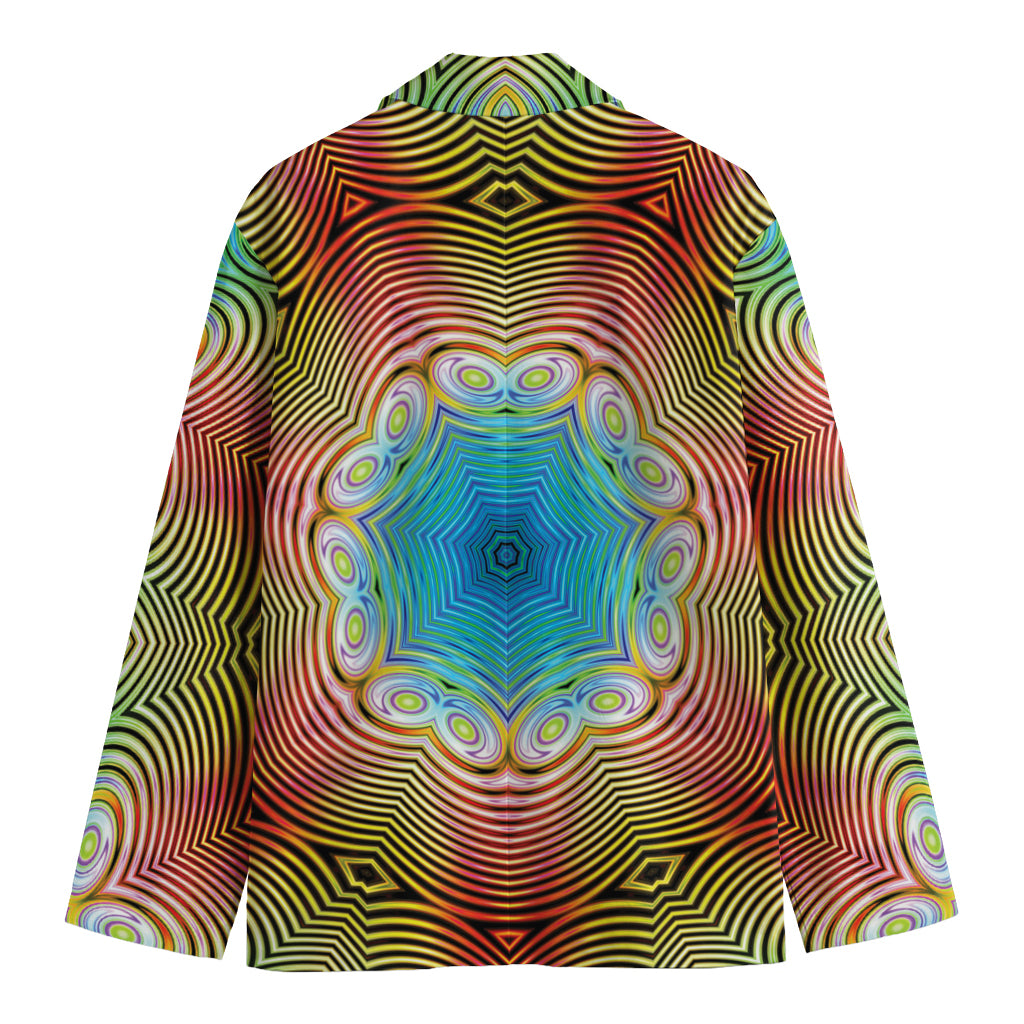 Psychedelic Kaleidoscope Print Men's Blazer