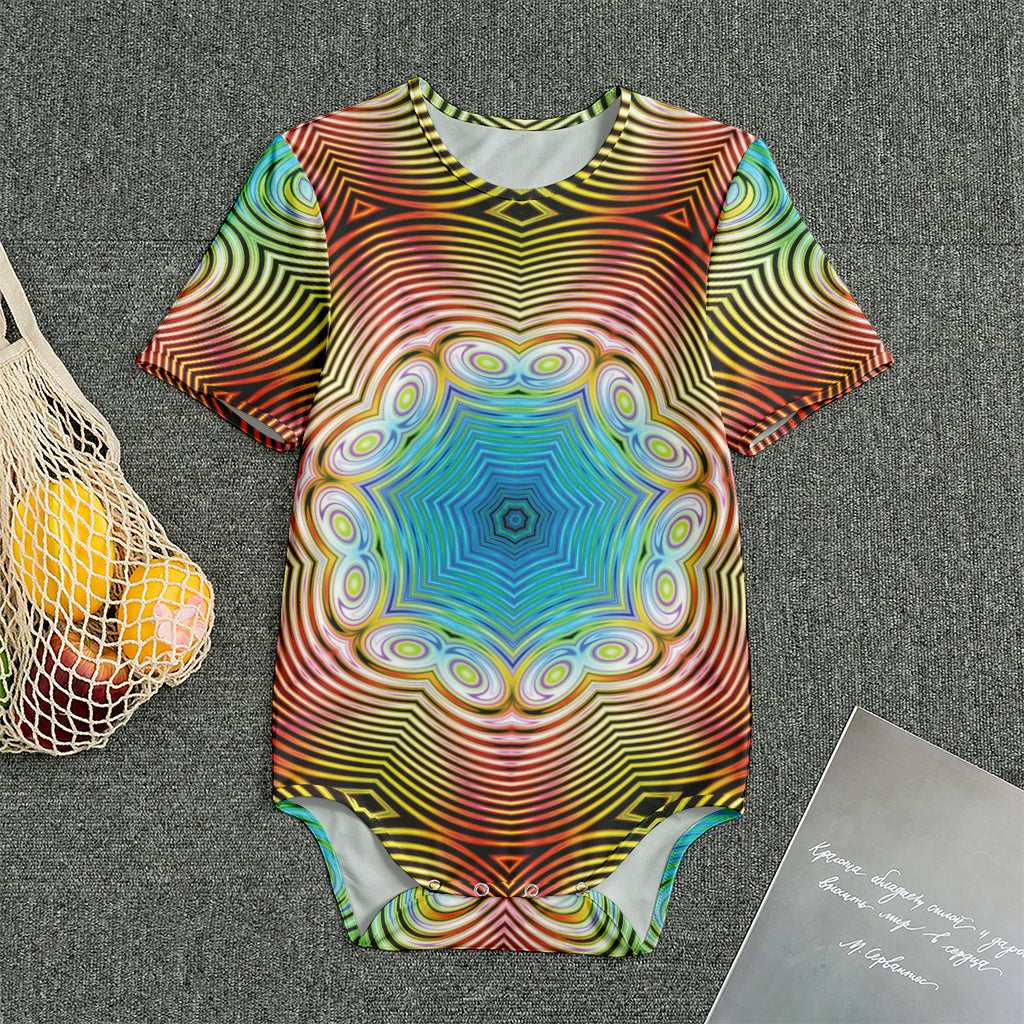 Psychedelic Kaleidoscope Print Men's Bodysuit