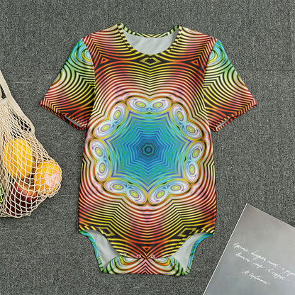 Psychedelic Kaleidoscope Print Men's Bodysuit