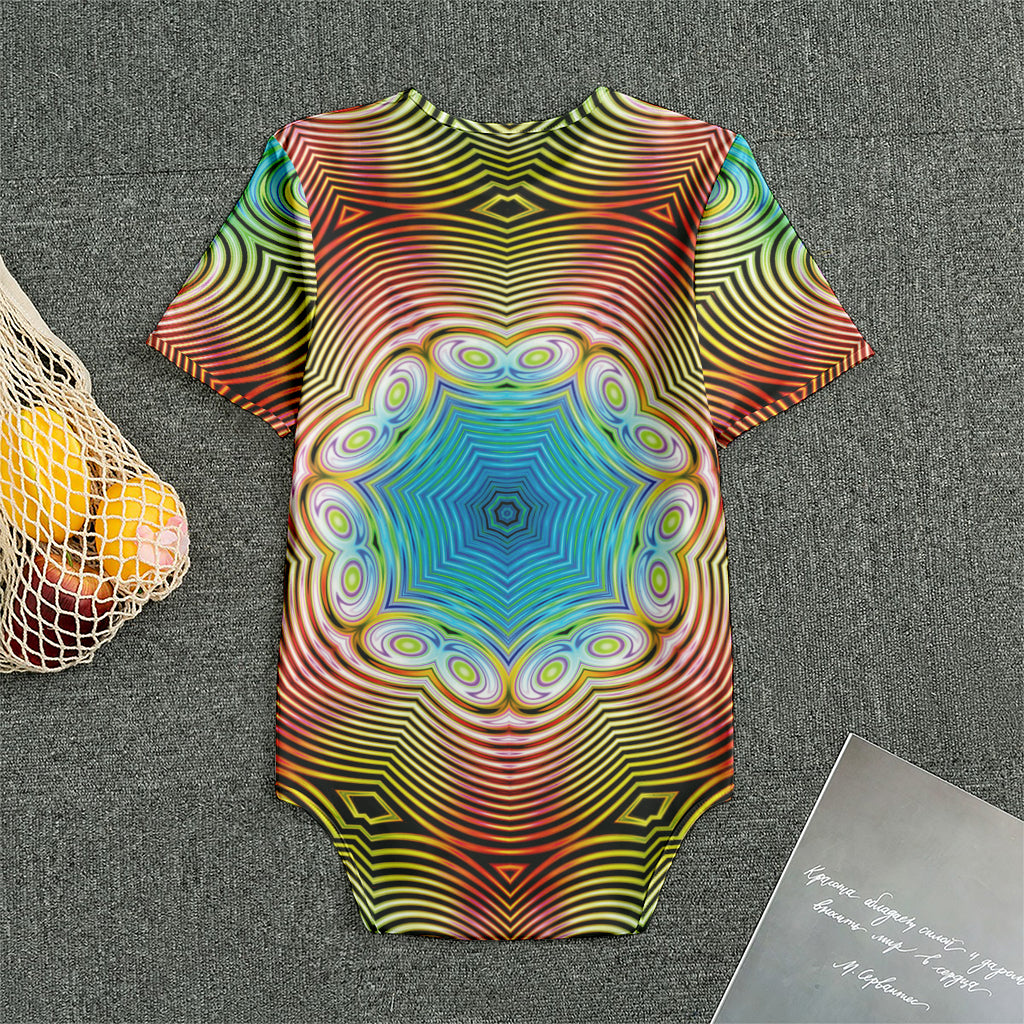 Psychedelic Kaleidoscope Print Men's Bodysuit