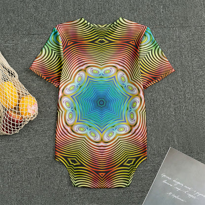 Psychedelic Kaleidoscope Print Men's Bodysuit