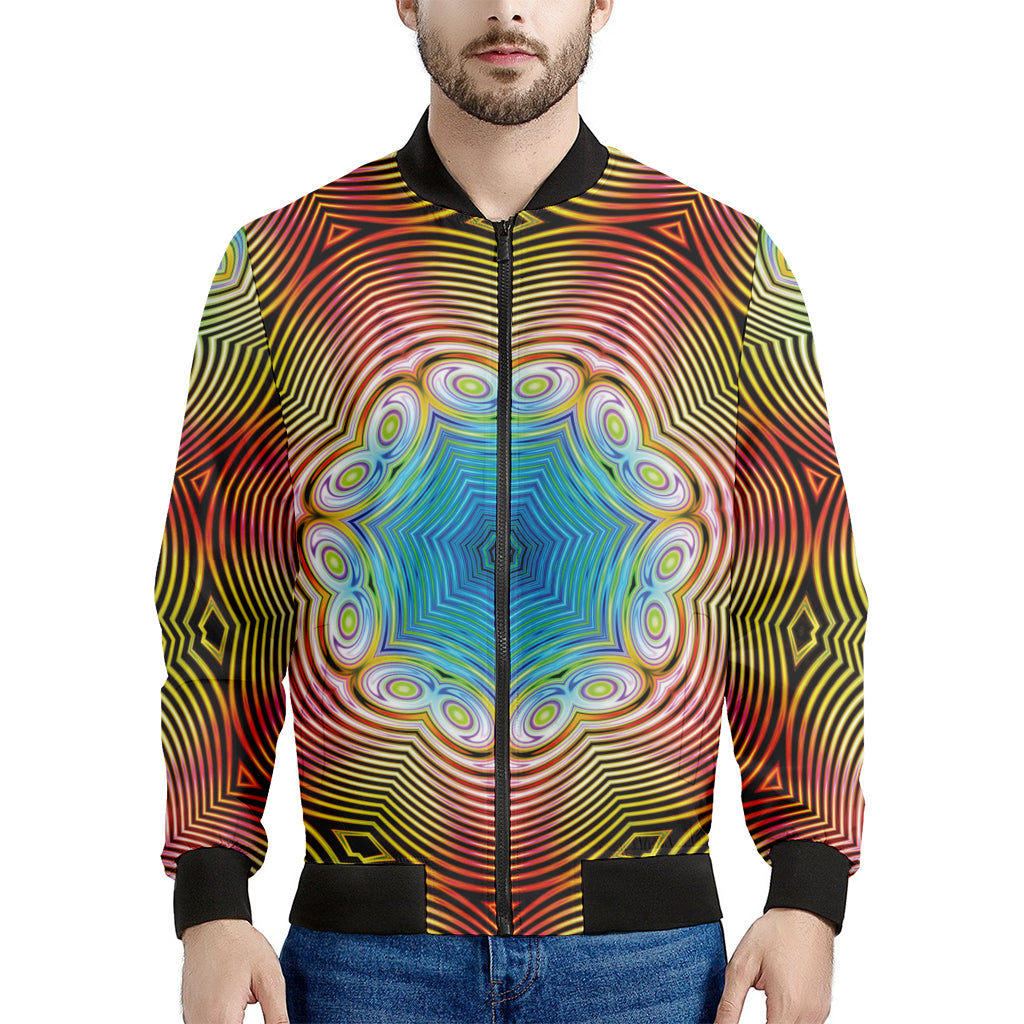 Psychedelic Kaleidoscope Print Men's Bomber Jacket