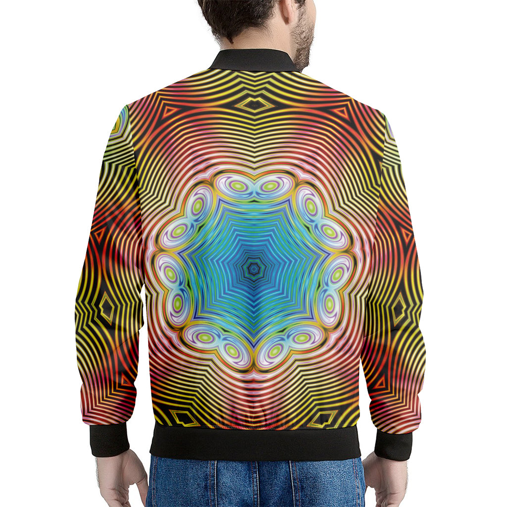 Psychedelic Kaleidoscope Print Men's Bomber Jacket