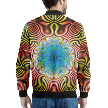 Psychedelic Kaleidoscope Print Men's Bomber Jacket