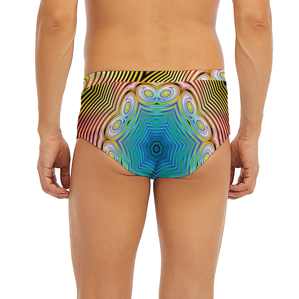 Psychedelic Kaleidoscope Print Men's Briefs