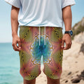 Psychedelic Kaleidoscope Print Men's Cargo Shorts