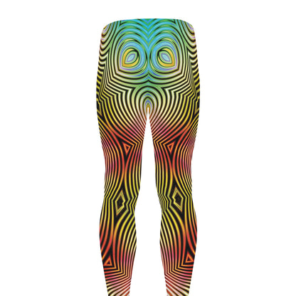 Psychedelic Kaleidoscope Print Men's leggings