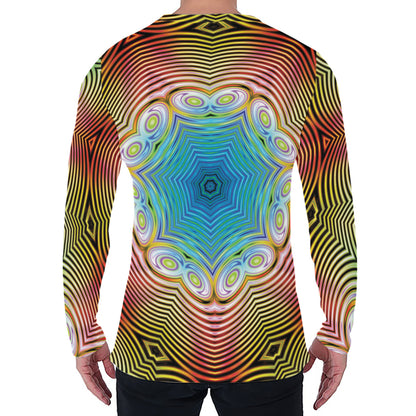 Psychedelic Kaleidoscope Print Men's Long Sleeve T-Shirt