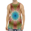 Psychedelic Kaleidoscope Print Men's Muscle Tank Top