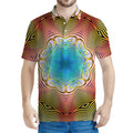 Psychedelic Kaleidoscope Print Men's Polo Shirt