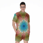 Psychedelic Kaleidoscope Print Men's Rompers