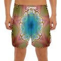 Psychedelic Kaleidoscope Print Men's Split Running Shorts