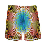 Psychedelic Kaleidoscope Print Men's Sports Shorts