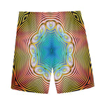 Psychedelic Kaleidoscope Print Men's Sports Shorts
