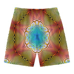 Psychedelic Kaleidoscope Print Men's Swim Trunks