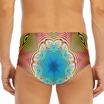 Psychedelic Kaleidoscope Print Men's Triangle Swim Briefs