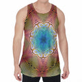 Psychedelic Kaleidoscope Print Men's Velvet Tank Top