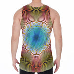 Psychedelic Kaleidoscope Print Men's Velvet Tank Top