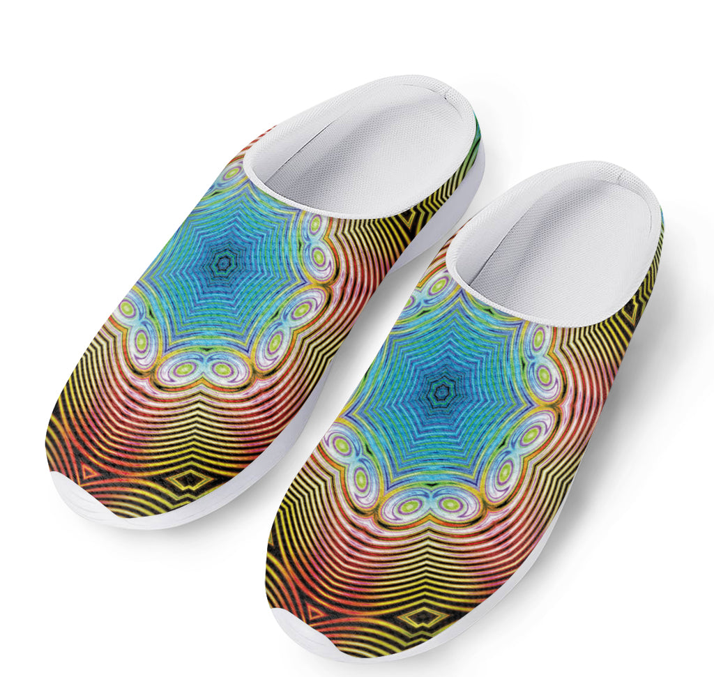 Psychedelic Kaleidoscope Print Mesh Casual Shoes