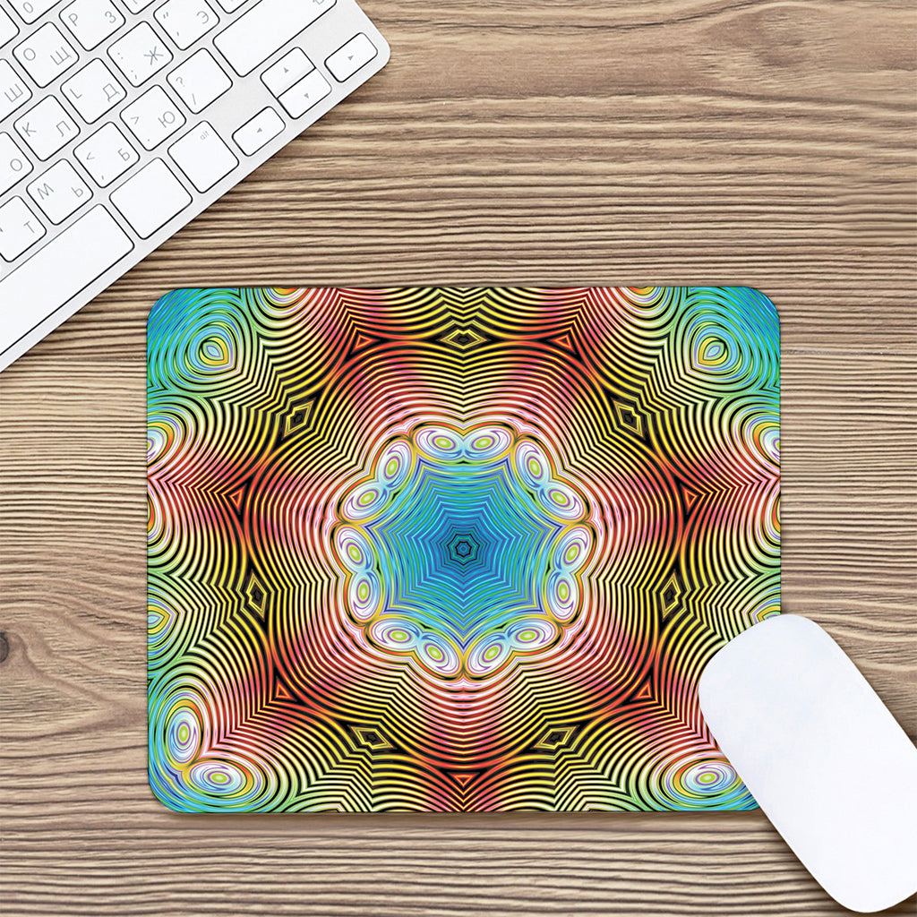 Psychedelic Kaleidoscope Print Mouse Pad