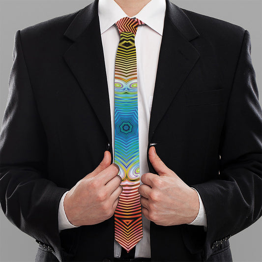 Psychedelic Kaleidoscope Print Necktie