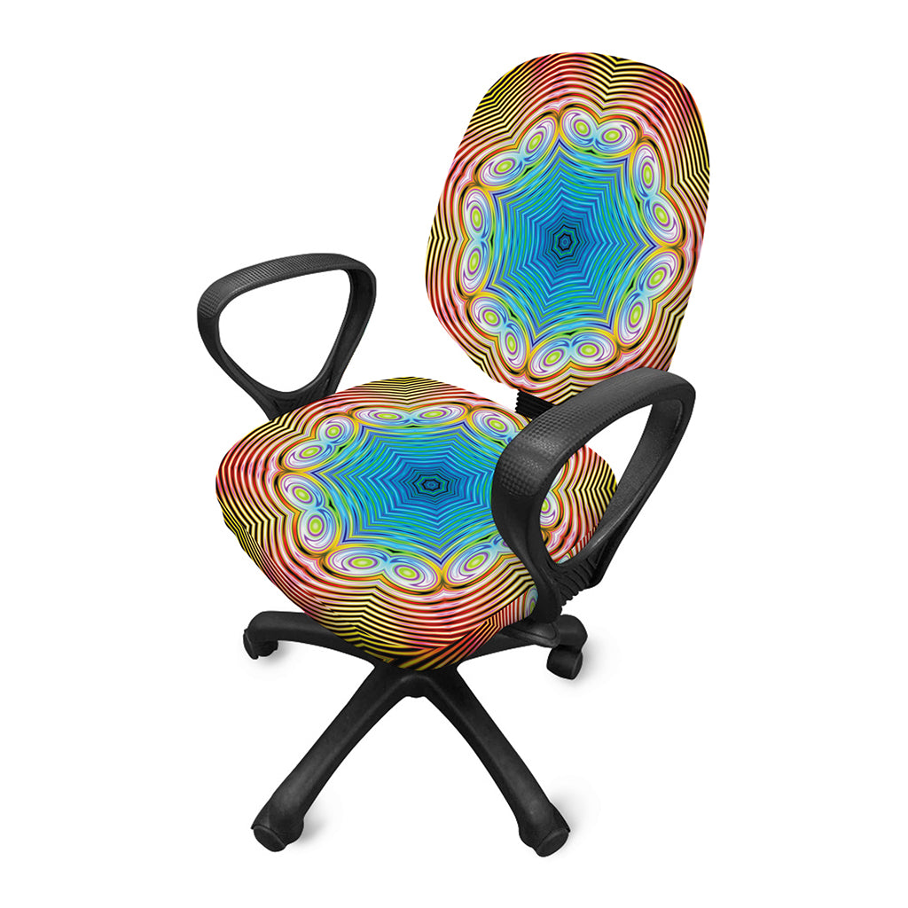 Psychedelic Kaleidoscope Print Office Chair Cover