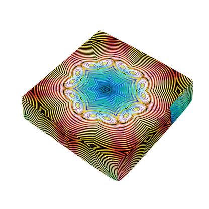 Psychedelic Kaleidoscope Print Outdoor Seat Cushion Cover