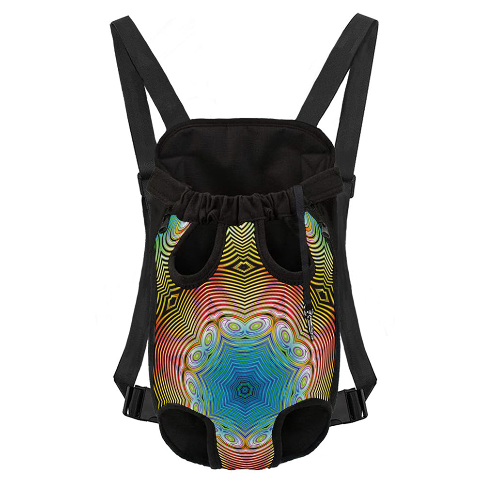 Psychedelic Kaleidoscope Print Pet Carrier Backpack