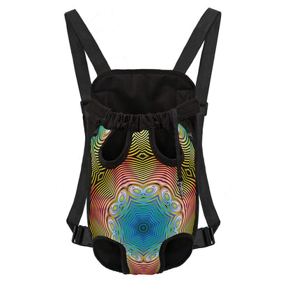 Psychedelic Kaleidoscope Print Pet Carrier Backpack