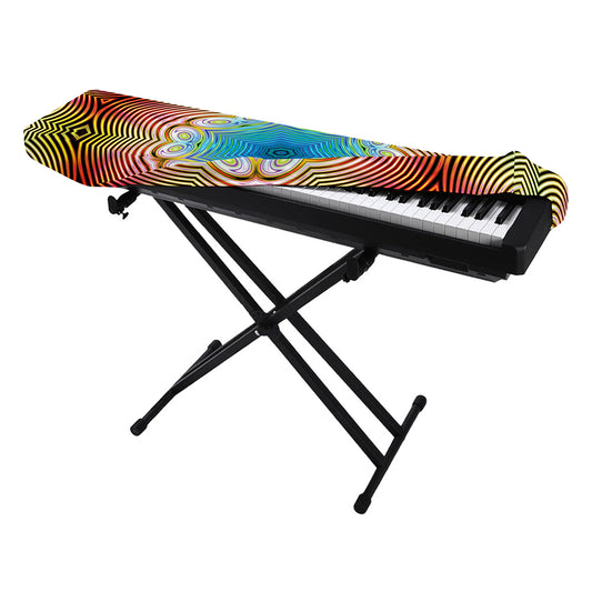 Psychedelic Kaleidoscope Print Piano Keyboard Cover
