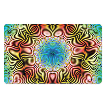 Psychedelic Kaleidoscope Print Polyester Doormat