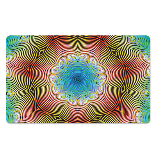 Psychedelic Kaleidoscope Print Polyester Doormat