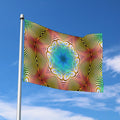 Psychedelic Kaleidoscope Print Polyester Flag