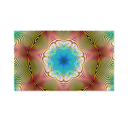 Psychedelic Kaleidoscope Print Polyester Flag