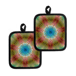 Psychedelic Kaleidoscope Print Pot Holders
